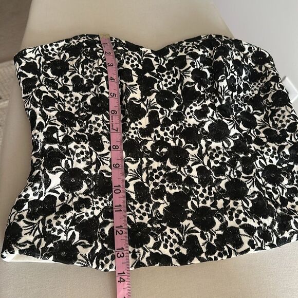 Bonnie Roseman Collection BLT Floral Embroidered Bustier Corset Black/White VTG - Picture 9 of 9